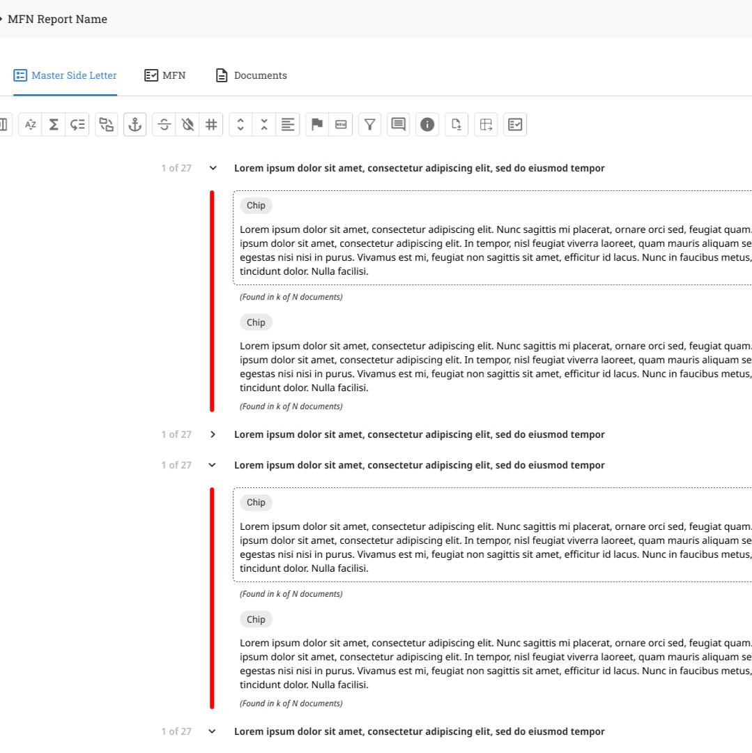 Search for provisions and rights